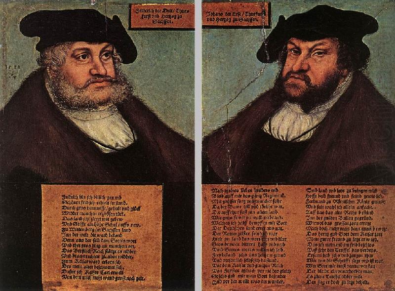 CRANACH, Lucas the Elder Portraits of Johann I and Frederick III the wise, Electors of Saxony dfg china oil painting image